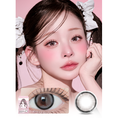 LensVery 1month – Silhouette3 Melting Gray 芝麻奶蓋 月拋 2片裝